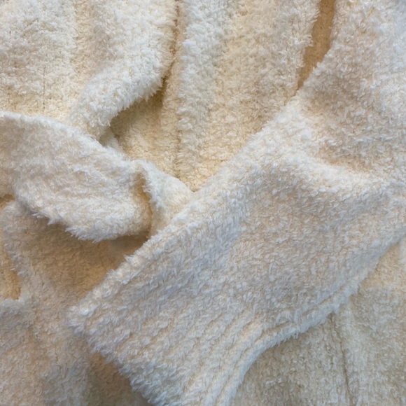 SKIMS cozy knit short robe in bone - Picture 5 of 6